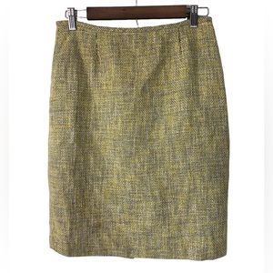 Calvin Klein Yellow & Black Tweed Skirt Size 4